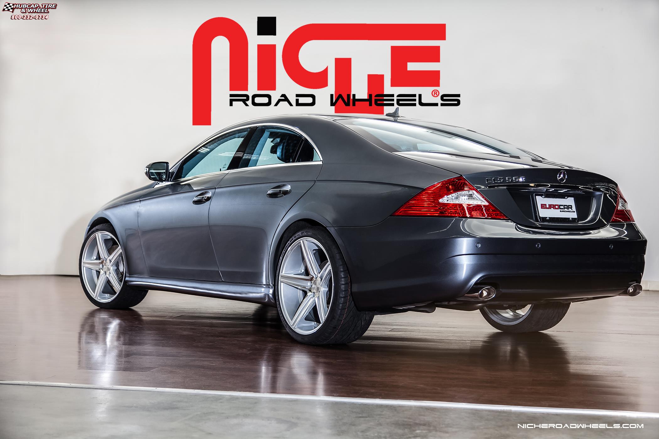 vehicle gallery/mercedes benz cls550 niche apex m126 20x85  Black & Machined with Dark Tint wheels and rims